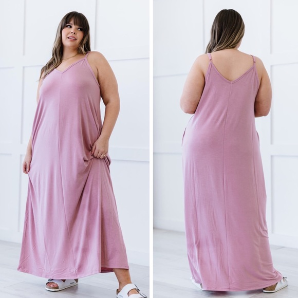 Dresses & Skirts - Light Rose Cami Maxi Dress (Plus Sizes Avail)